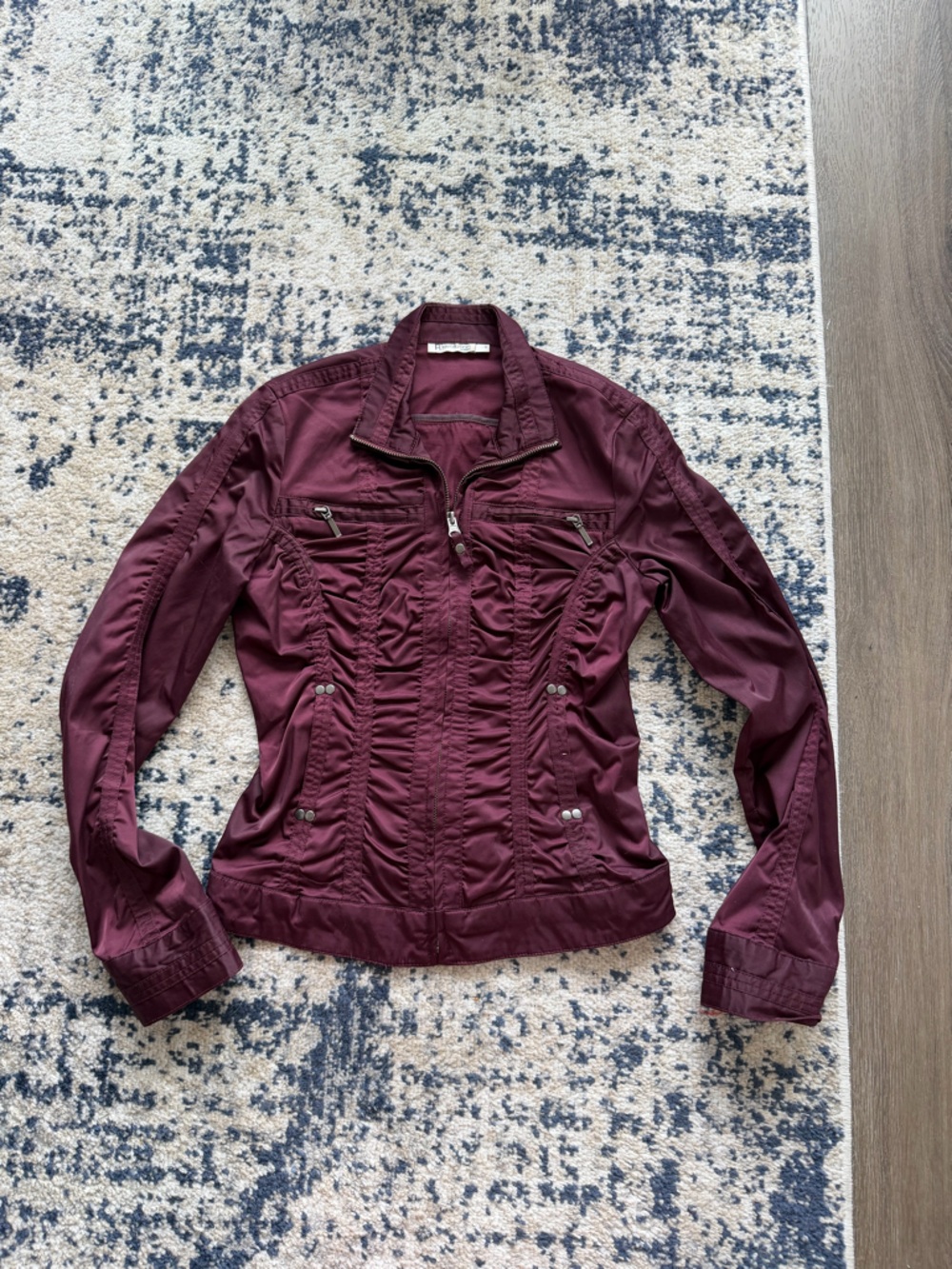 Revolution Women's Burgundy Ruched Back Jacket